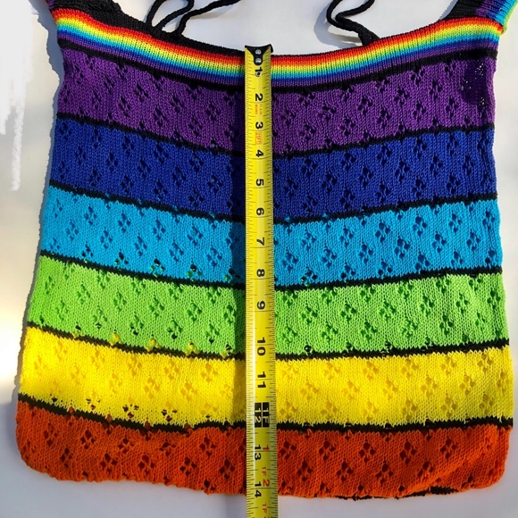 Rainbow knit purse - Picture 6 of 9
